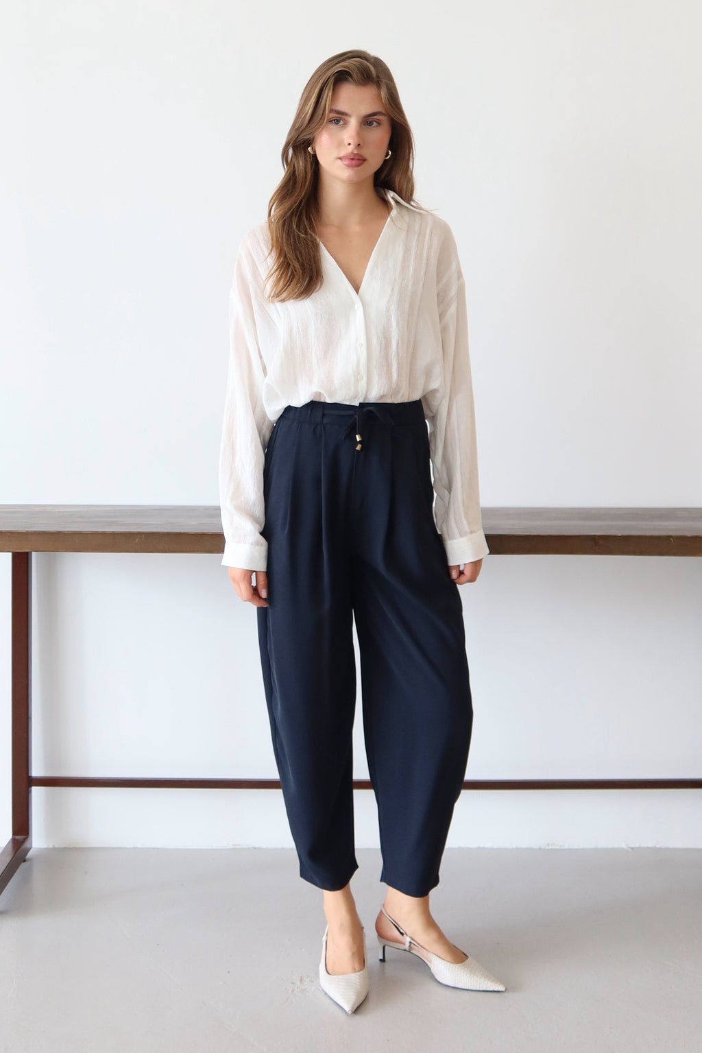 Trendyolmilla Mürdüm Şalvar/Harem Bağcıklı Pantolon TWOSS25PL00126