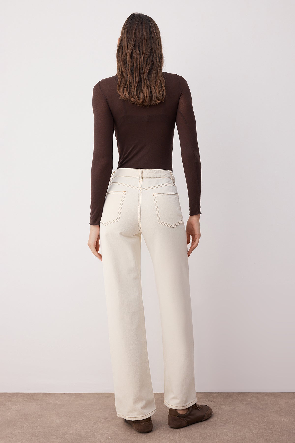 Trendyolmilla Kahverengi  Yüksek Bel Wide Leg Jeans TWOAW24JE00274