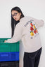 Taş Sırt Baskılı Oversize/Geniş Kalıp Kalın İçi Polarlı Örme Sweatshirt TWOAW26SW00124