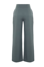 Trendyolmilla Ekru Yüksek Bel Wide Leg/Geniş Paça Pilili Dokuma Kumaş Pantolon TWOAW21PL0076