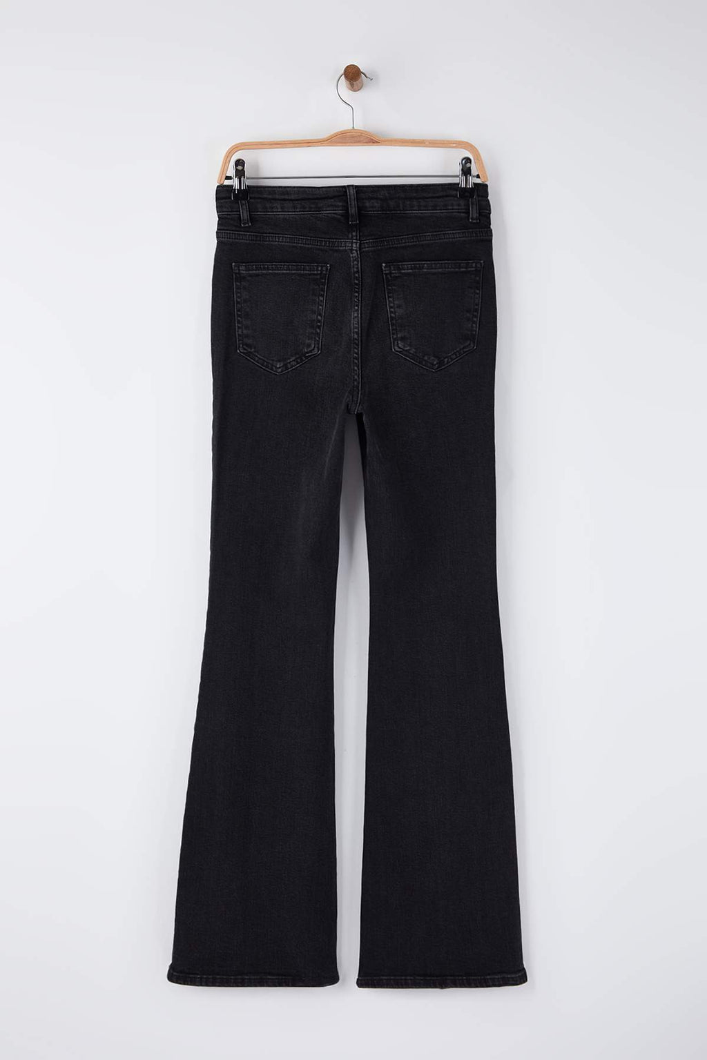 Trendyolmilla Mavi Yüksek Bel Comfort/Esnek İspanyol Paça Flare Jeans TWOAW26JE00095