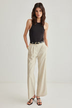 Trendyolmilla Vizon Wide Leg/Geniş Paça Pilili Dokuma Pantolon TWOAW22PL0475