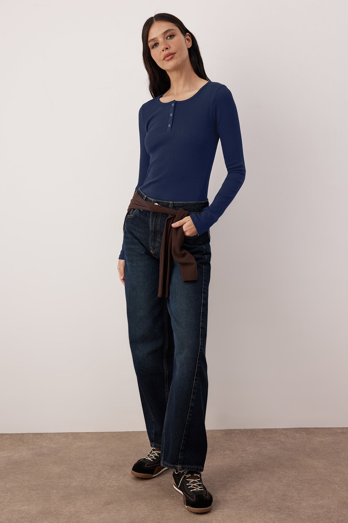 Trendyolmilla Siyah Çıtçıtlı Fitted/Vücuda Oturan Fitilli Esnek Örme Bluz TWOAW25BZ00080