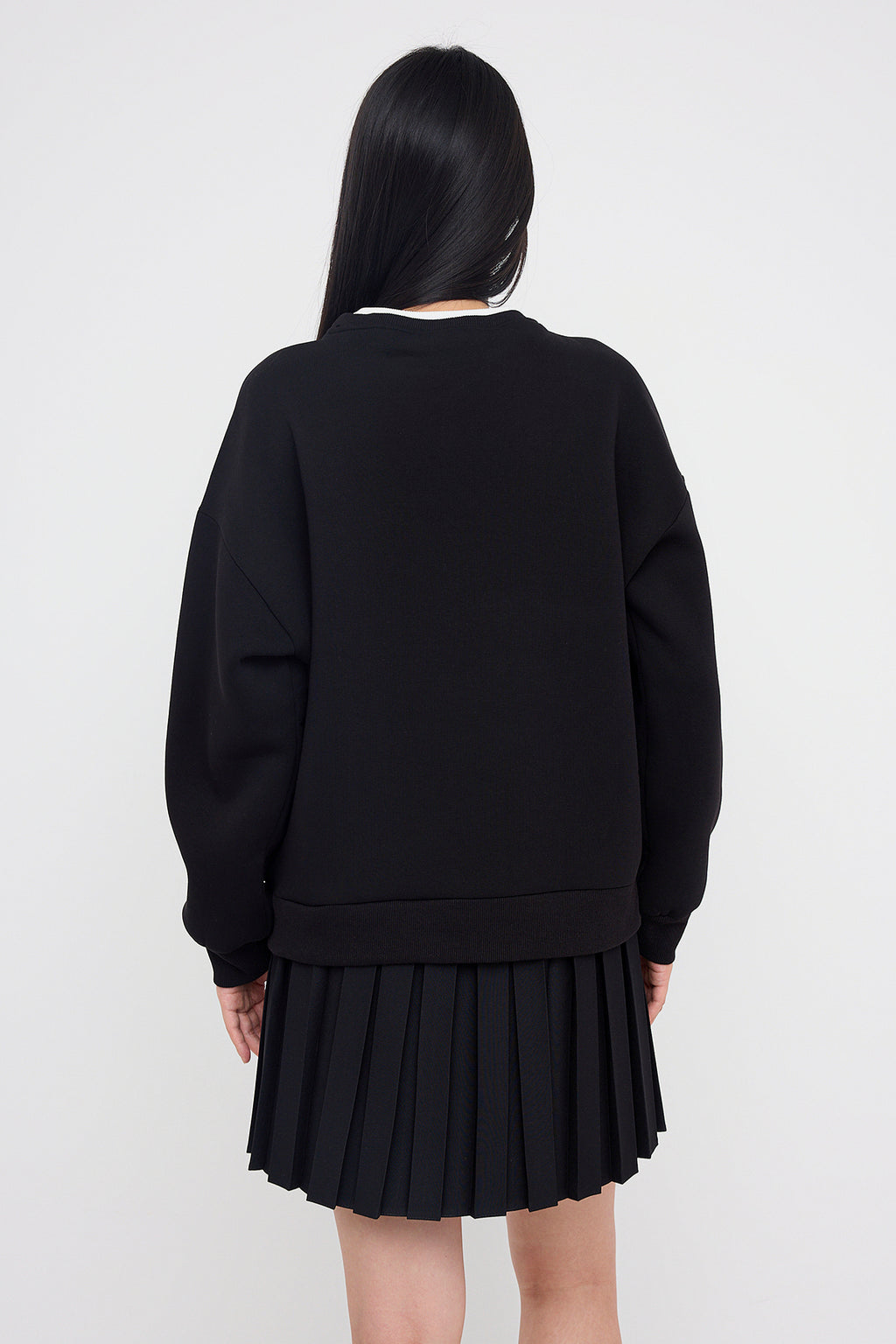 Trendyolmilla Açık Pembe Renk Bloklu Oversize/Geniş Kalıp Kalın Örme Sweatshirt TWOAW26SW00025