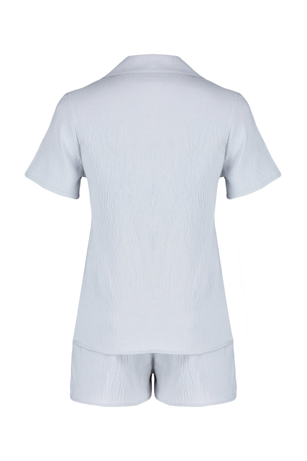 Gri Ayıcıklı Şortlu Dokuma Pijama Takımı THMSS24PT00065