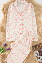Trendyolmilla Pembe %100 Pamuklu Çiçekli Biyeli Örme Pijama Takımı THMAW25PT00202