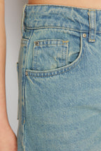Mavi Soluk Efekt Vintage Yüksek Bel Wide Leg Geniş Paça %100 Pamuk Non-Stretch Jeans TWOSS23JE00166