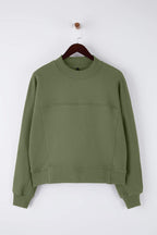Trendyolmilla Mürdüm Premium Oversize/Geniş Kalıp Dik Yaka Kalın İçi Polarlı Örme Sweatshirt TWOAW26SW00205