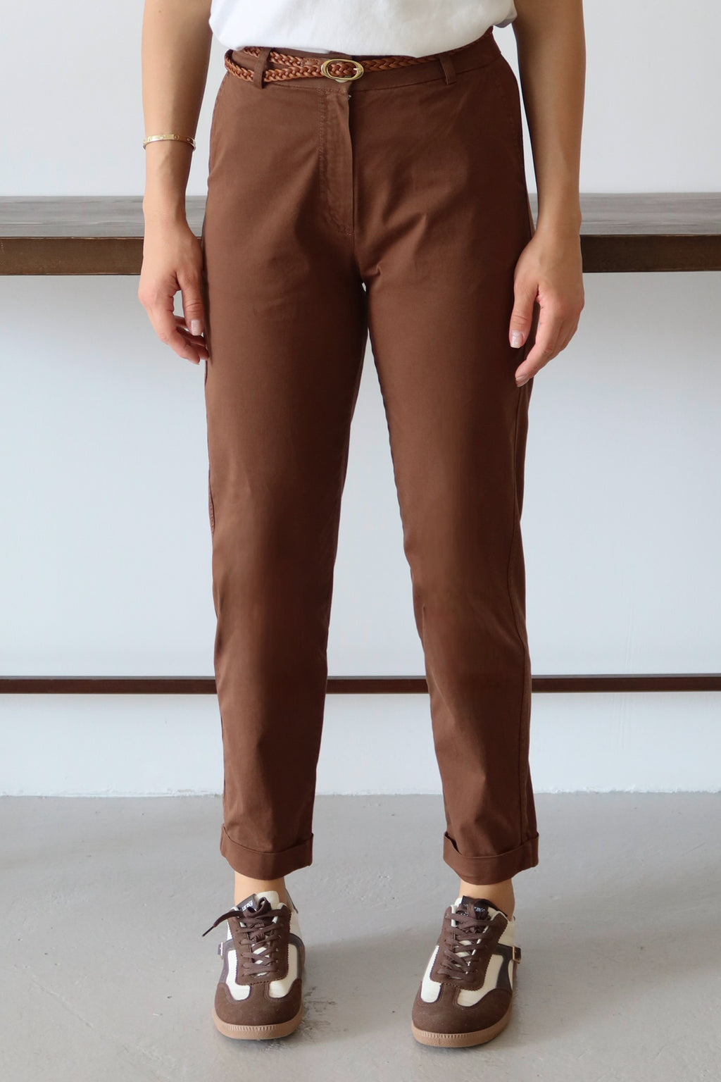 Trendyolmilla Haki Kemerli Chino Pantolon TWOAW26PL00109