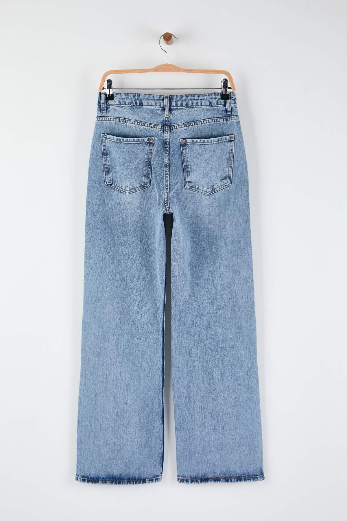 Trendyolmilla Mavi Yüksek Bel Wide Leg Palazzo Jeans TWOAW26JE00269