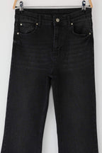 Trendyolmilla Mavi Yırtmaç Detaylı Yüksek Bel Comfort/Esnek Flare İspanyol Paça Jeans TWOAW26JE00022