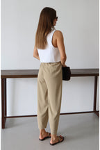 Trendyolmilla Açık Haki Şalvar/Harem Bağcıklı Pantolon TWOSS25PL00126