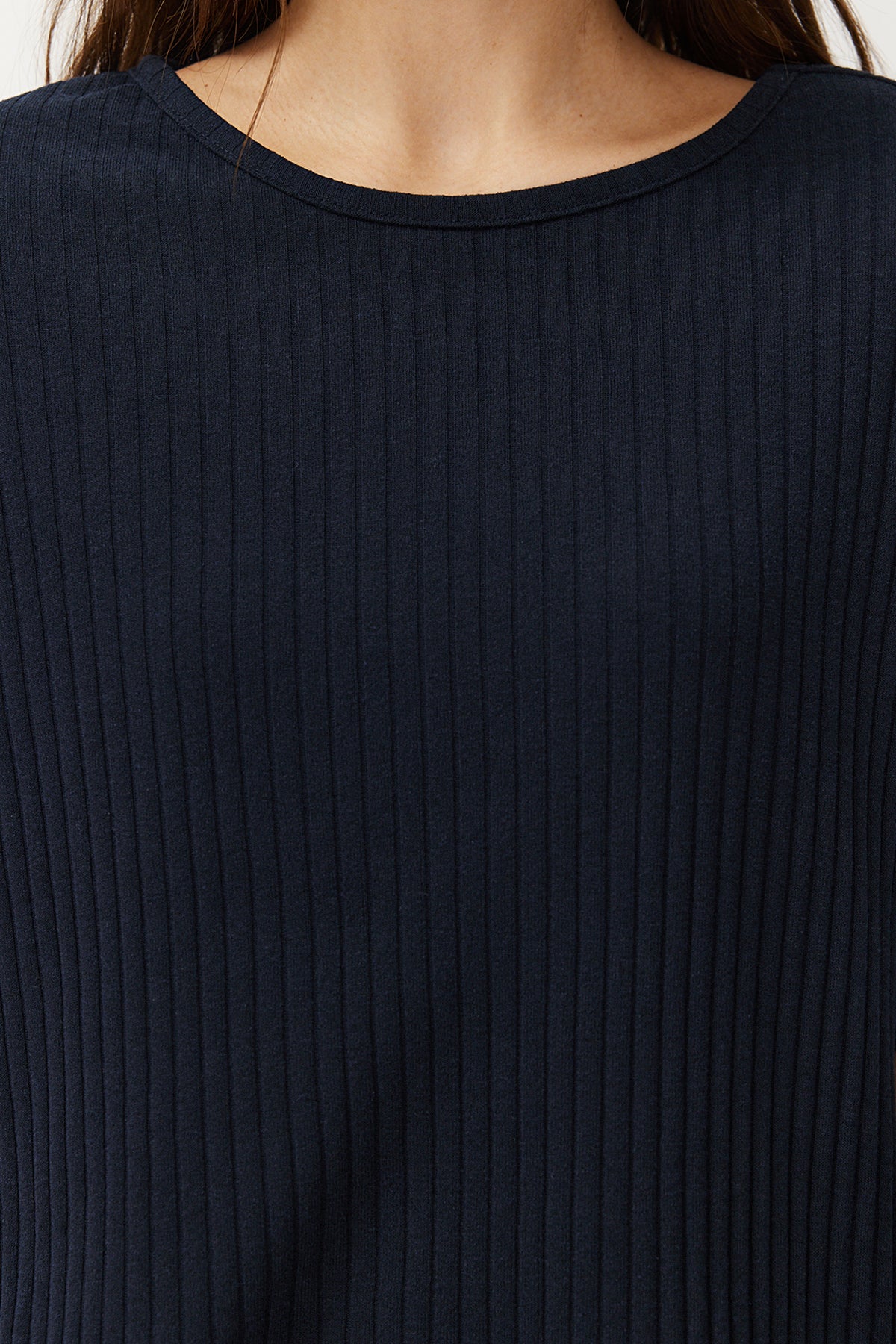Lacivert Slogan Baskılı Lastik Detaylı Fitilli T-shirt-Pantolon Örme Pijama THMSS21PT1016