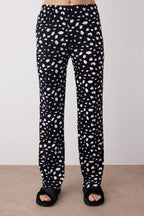 Trendyolmilla Pudra %100 Pamuklu Leopar Desenli Gömlek-Pantolon Örme Pijama Takımı THMAW21PT0489