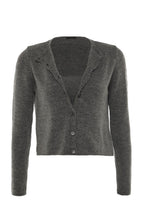 Trendyolmilla Antrasit Crop Yumuşak Dokulu 2'li Bluz-Hırka Triko Takım TWOAW21HI0107