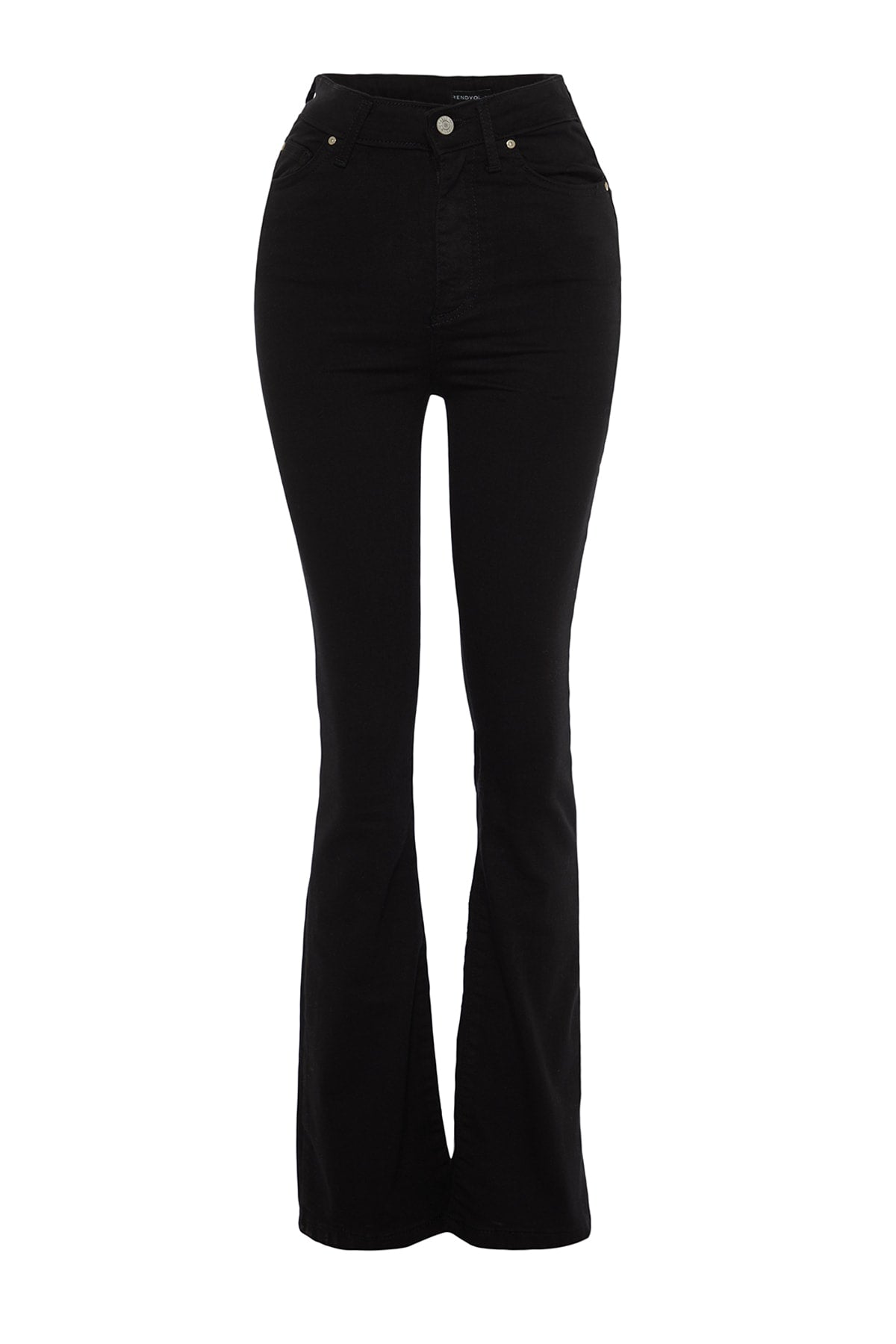 Solmayan Siyah Toparlayıcı Yüksek Bel Ekstra Esnek Flare Esnek Jeans TWOAW23JE00250