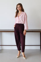 Trendyolmilla Mürdüm Şalvar/Harem Bağcıklı Pantolon TWOSS25PL00126