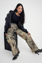 Teen Çok Renkli Desenli Yüksek Bel Wide Leg Jeans TWOAW26JE00152
