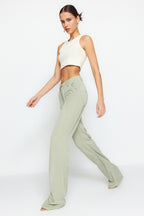 Trendyolmilla More Sustainable Mint %100 Tencel™ Düşük Bel Wide Leg Jeans TWOSS23JE00219