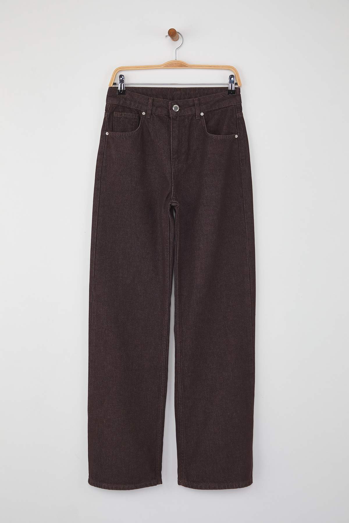 Trendyolmilla Koyu Mavi Yüksek Bel Geniş Paça Wide Leg Jeans TWOAW26JE00119
