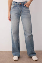 Trendyolmilla Mavi Normal Bel Geniş Paça Wide Leg Jeans TWOAW26JE00078