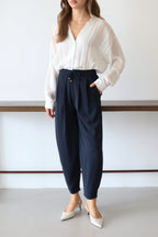 Trendyolmilla Mürdüm Şalvar/Harem Bağcıklı Pantolon TWOSS25PL00126