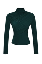 Trendyolmilla Mürdüm Büzgülü Kare Yaka Vücuda Oturan Esnek Örme Bluz TWOSS24BZ00487