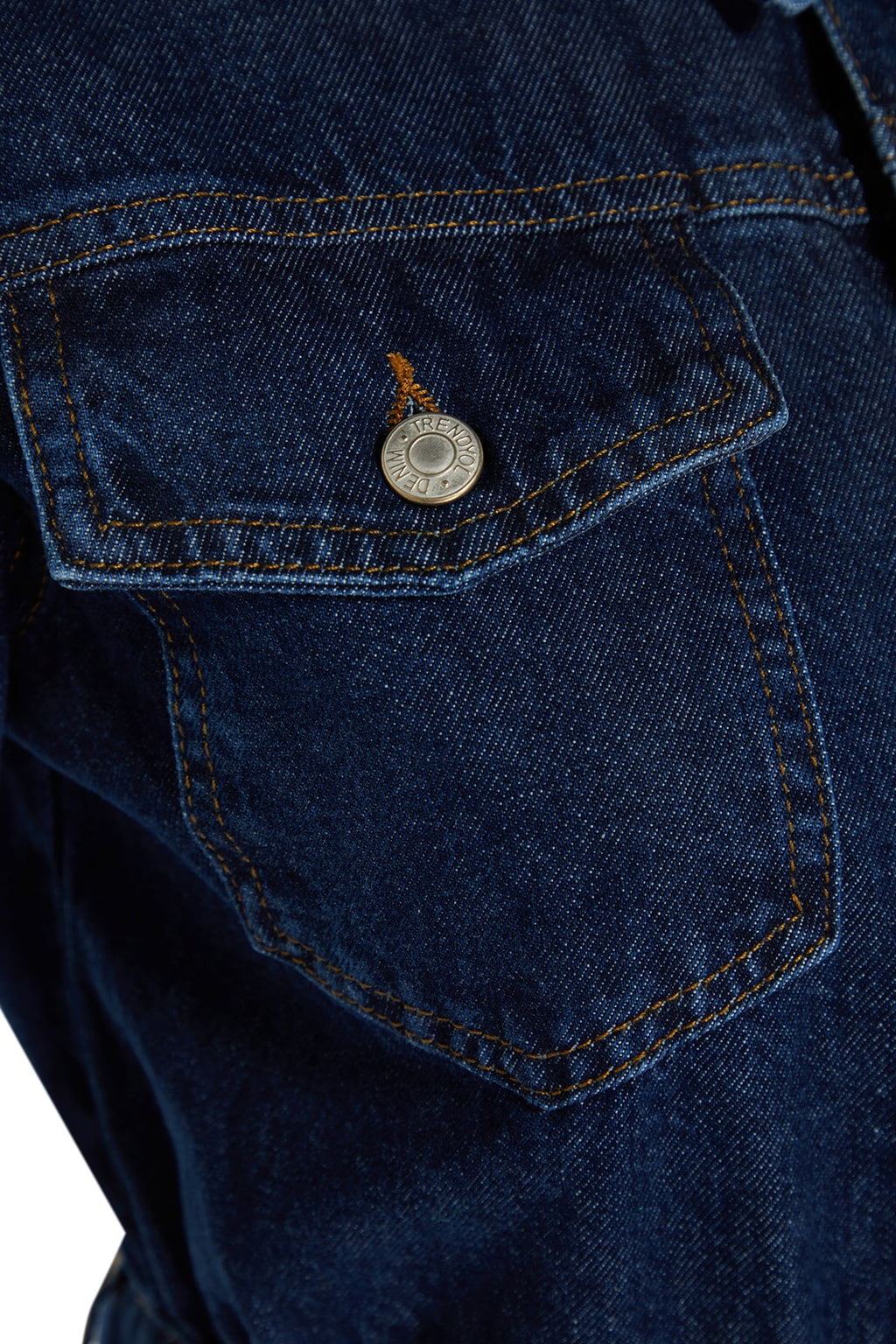 Mavi Cep Detaylı Mini Denim Gömlek Elbise TWOAW23EL00643