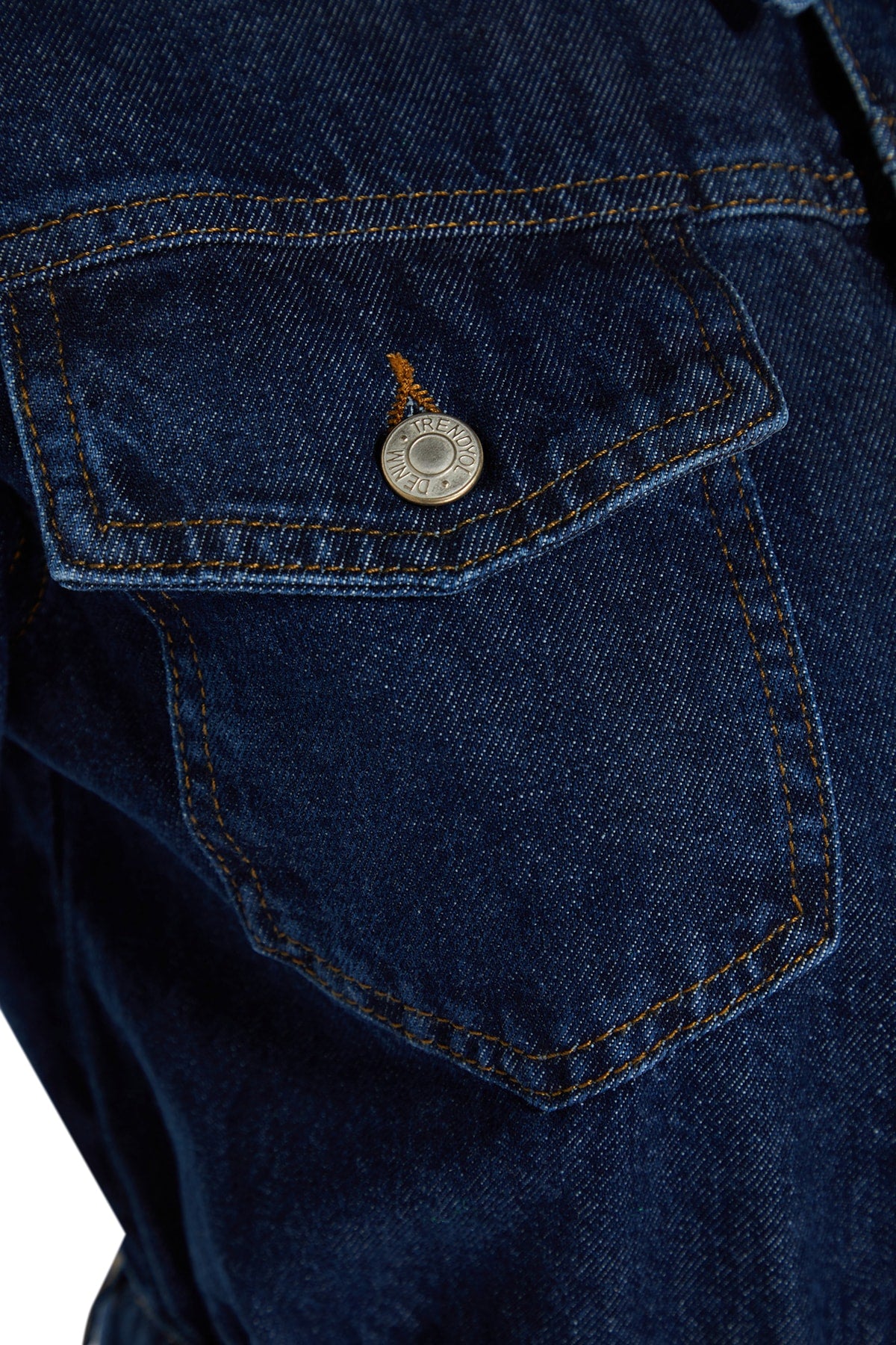Mavi Cep Detaylı Mini Denim Gömlek Elbise TWOAW23EL00643