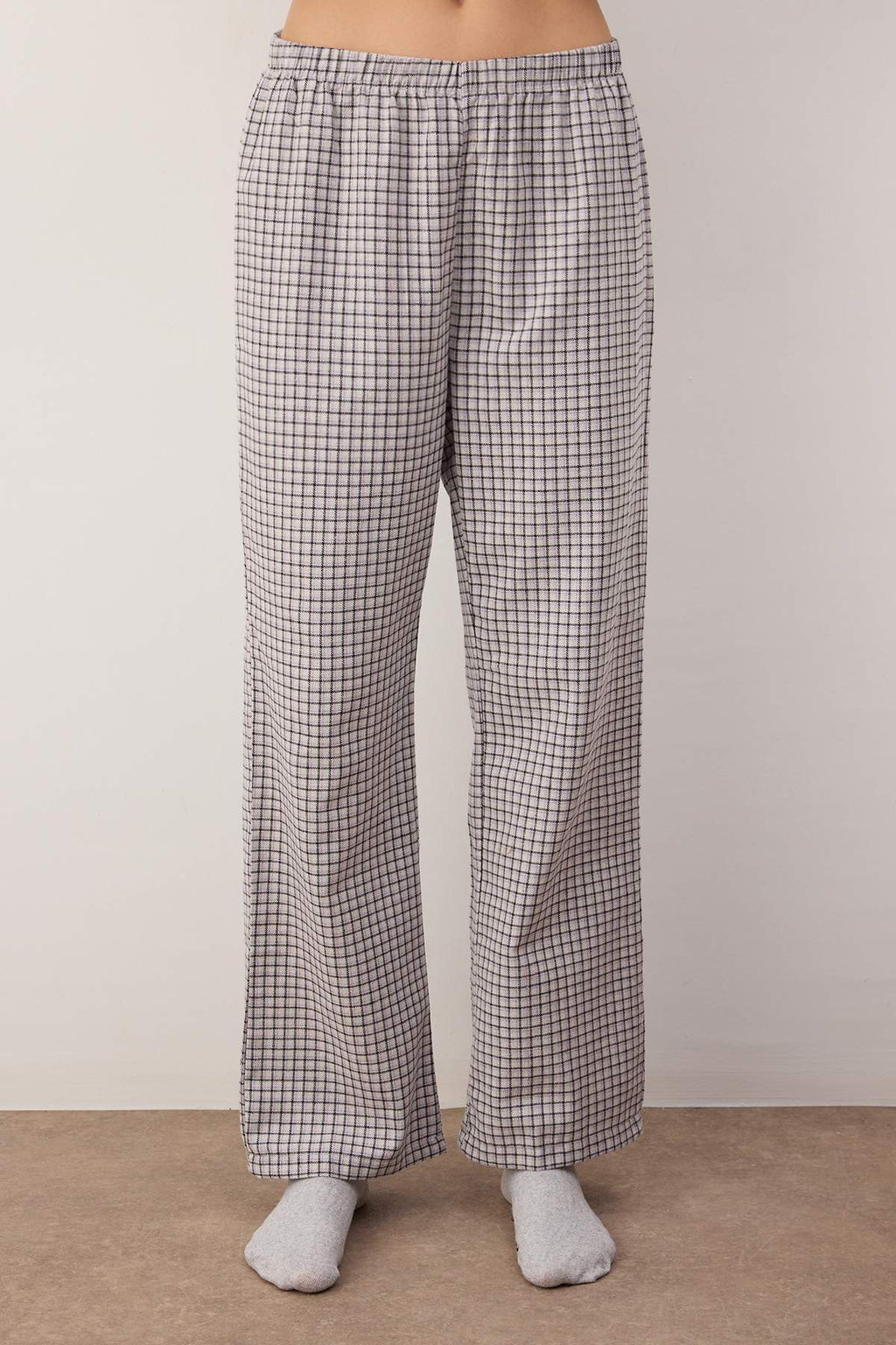 Trendyolmilla Lila-Çok Renkli Pamuklu Kalın/Kışlık Ekoseli Flanel Dokuma Pijama Takımı THMAW26PT00196