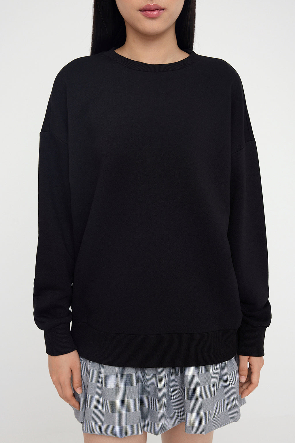 Trendyolmilla Zümrüt Yeşili Oversize/Bol Kesim Bisiklet Yaka Kalın Şardonsuz Örme Sweatshirt TWOAW26SW00029
