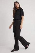 Trendyolmilla Vizon İspanyol Paça Normal Bel Dokuma Pantolon TWOSS25PL00065