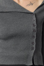Trendyolmilla Siyah Merserize Görünümlü Premium İplik/Özel İplik Fitted/Vücudu Saran Triko Hırka TWOAW25HI00254