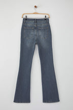 Trendyolmilla Mavi*002 Süper Yüksek Bel Comfort/Esnek Flare Jeans TWOSS23JE00064