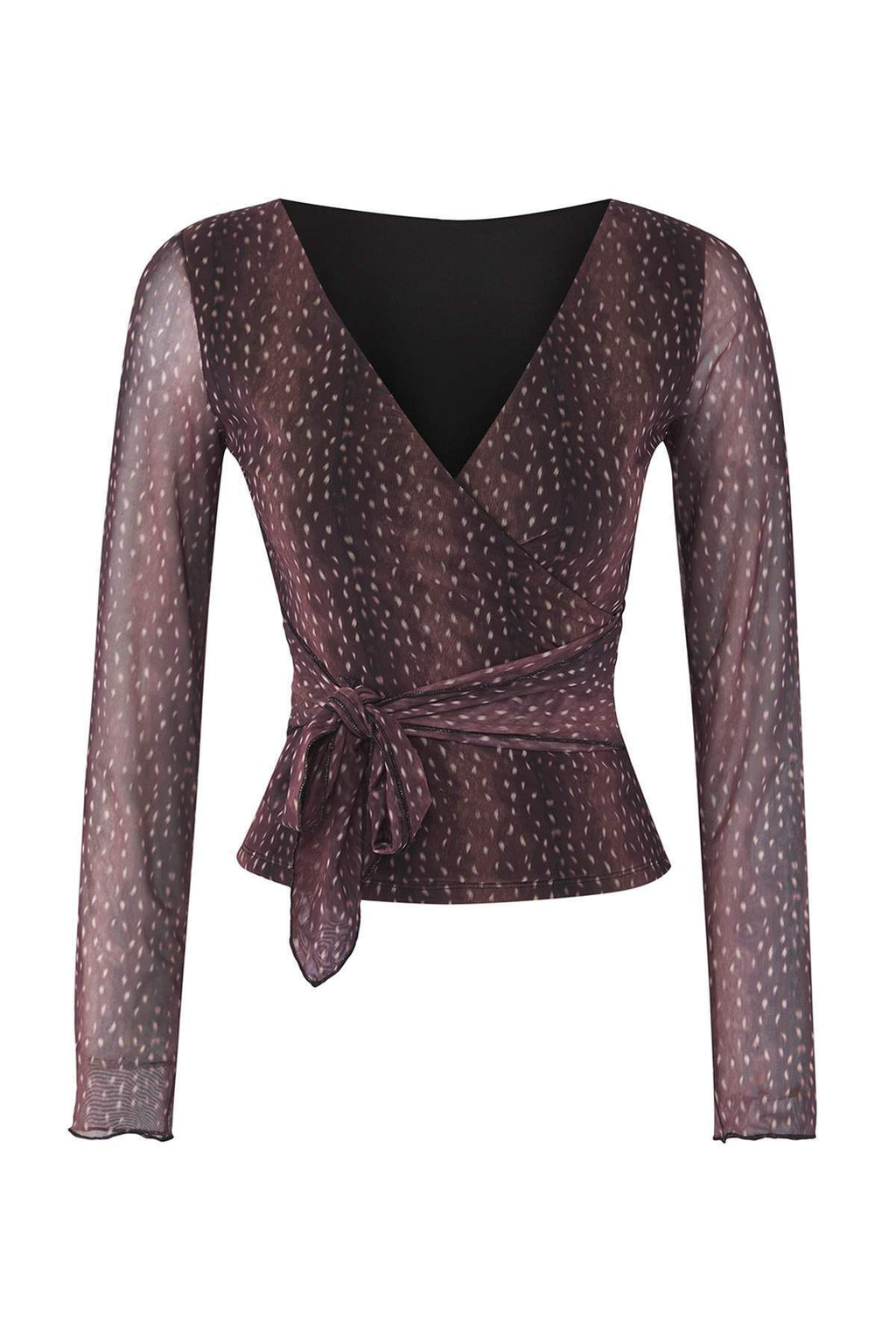 Trendyolmilla Teen Kahverengi Animal Anvelop Fitted/Vücuda Oturan Örme Bluz TWOAW26BZ00226