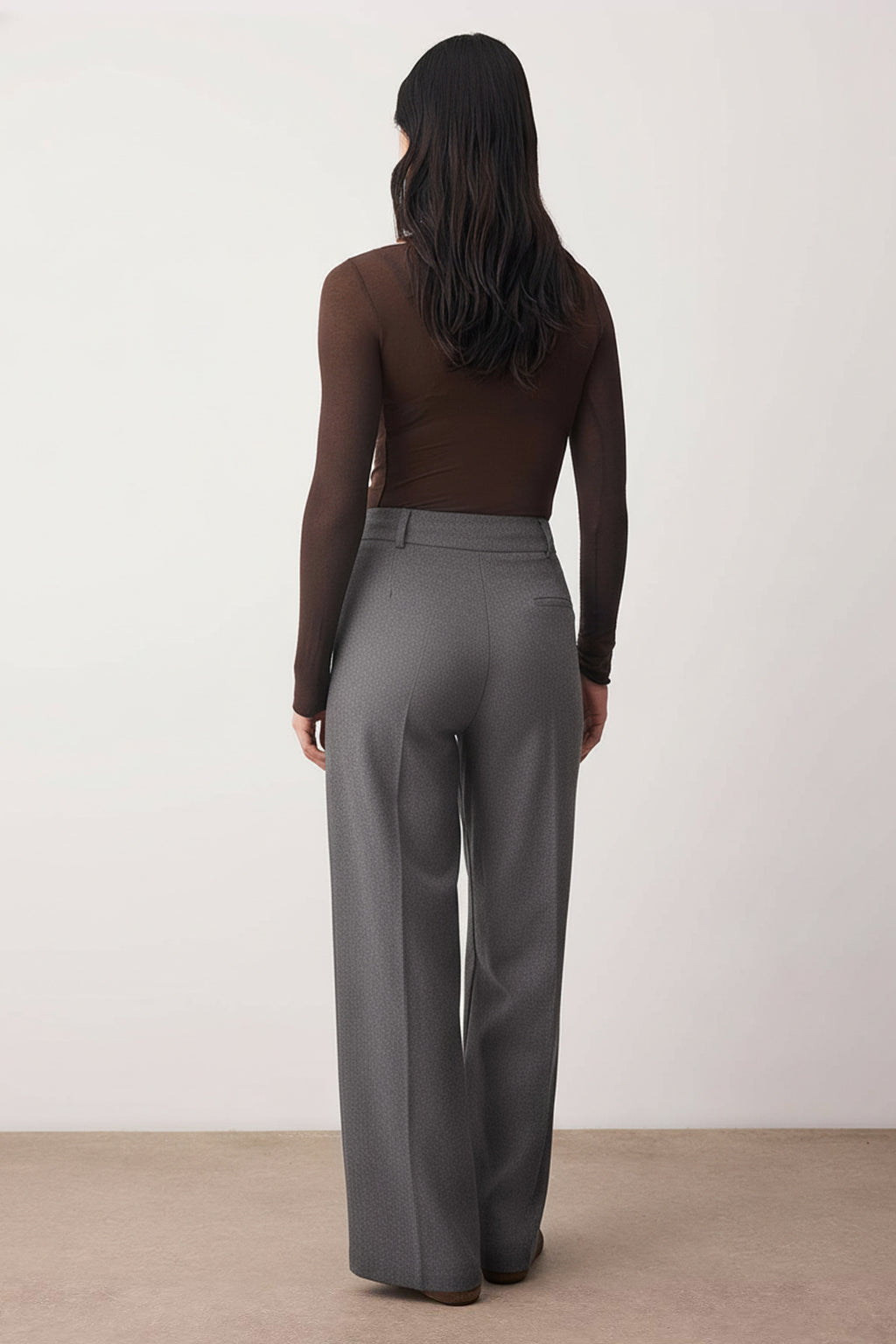 Trendyolmilla Kahvereng Kalın Tuşeli Wideleg Geniş Paça Dokuma Pantolon TWOAW26PL00160