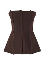 Trendyolmilla Kahverengi Limited Edition Fitted Straplez Dokuma Bluz TWOAW26BZ00155