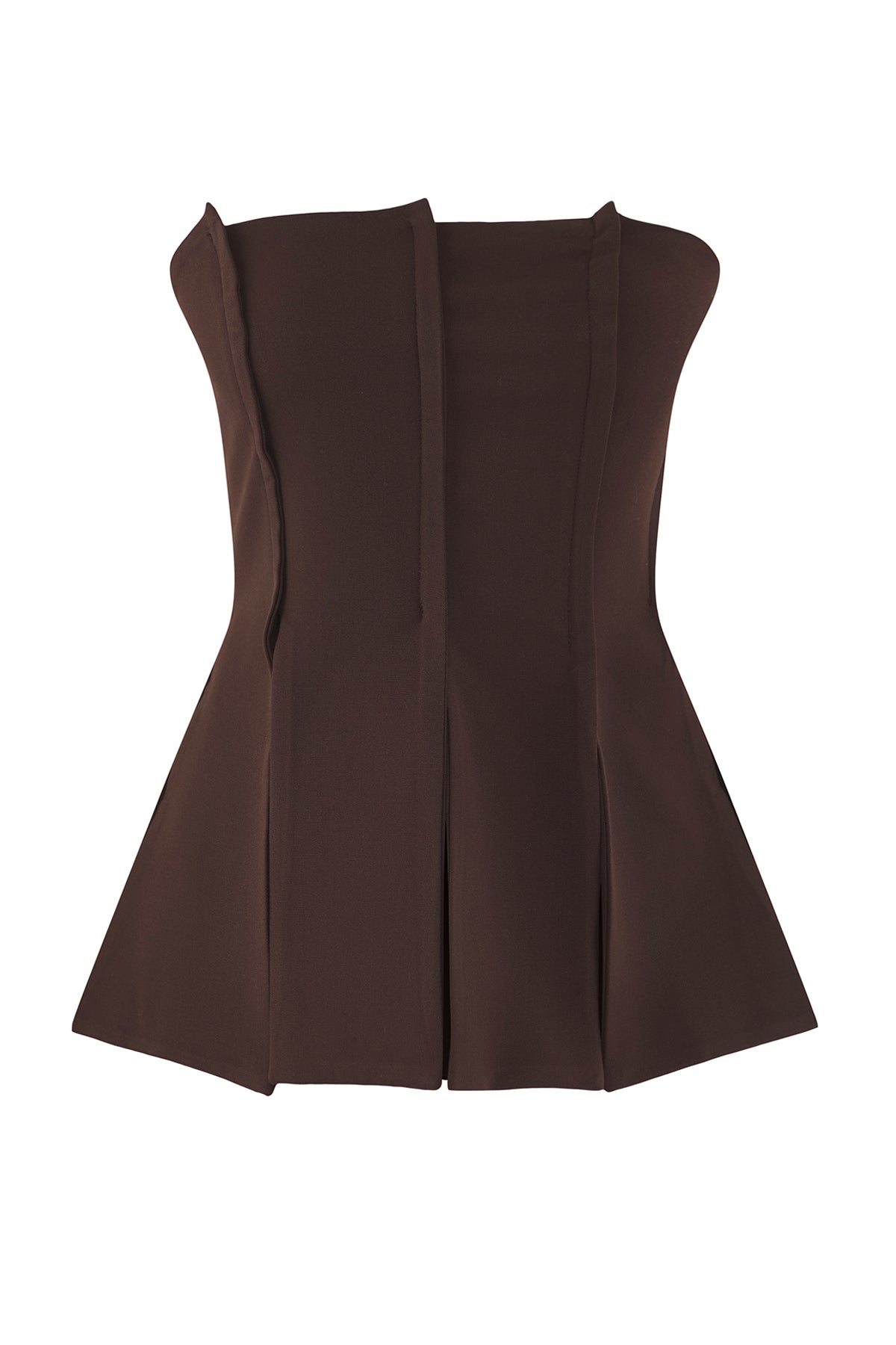 Trendyolmilla Kahverengi Limited Edition Fitted Straplez Dokuma Bluz TWOAW26BZ00155