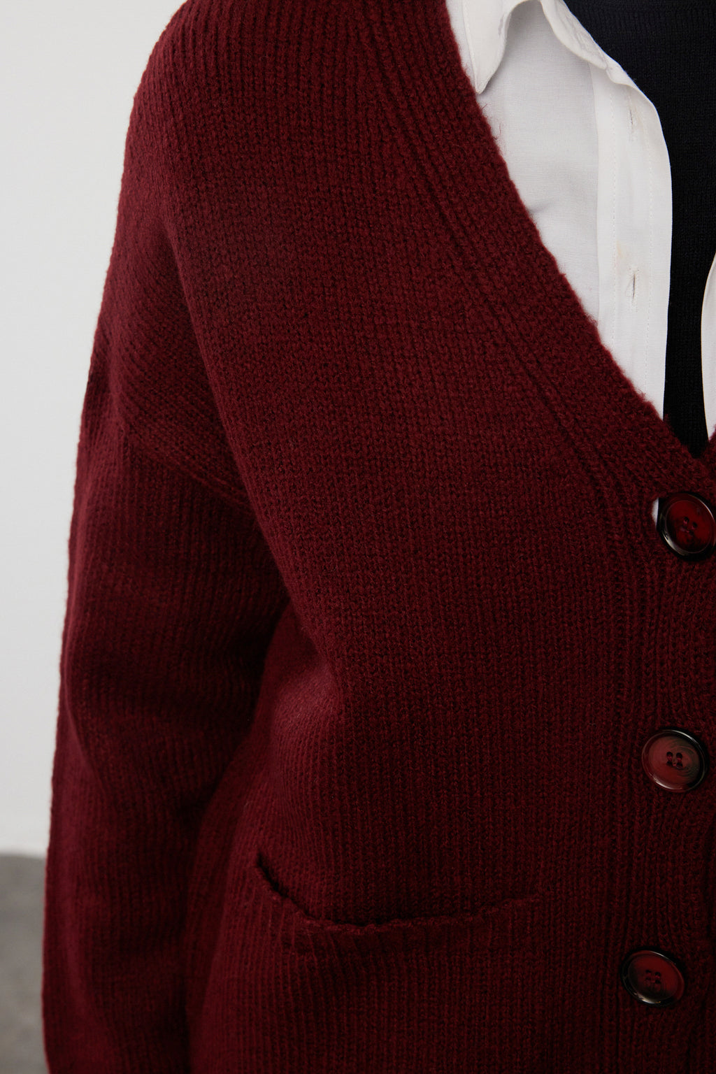 Trendyolmilla Bordo Basic Yumuşak Dokulu Triko Hırka TWOAW20HI0213