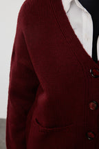 Trendyolmilla Bordo Basic Yumuşak Dokulu Triko Hırka TWOAW20HI0213