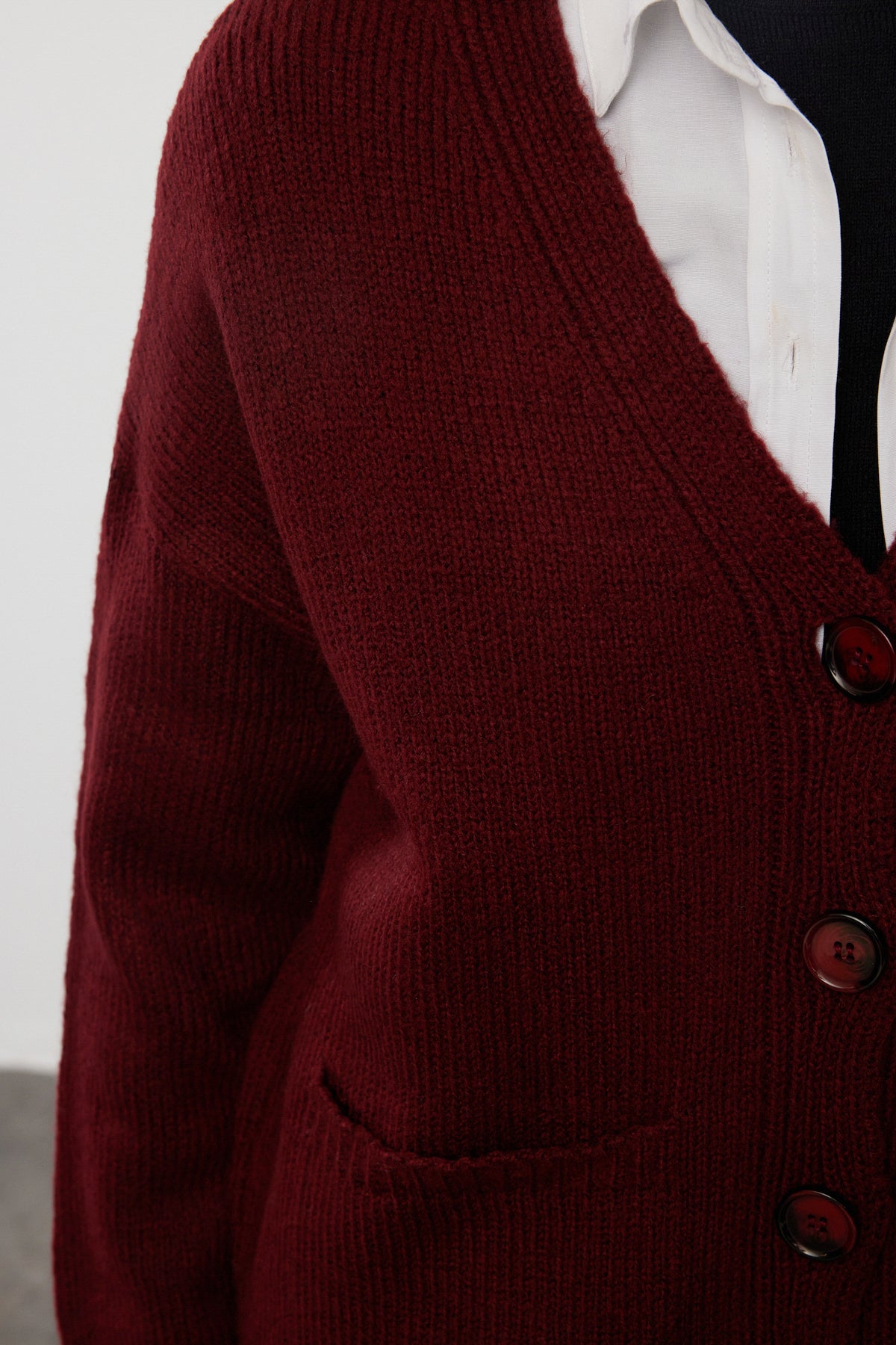 Trendyolmilla Bordo Basic Yumuşak Dokulu Triko Hırka TWOAW20HI0213