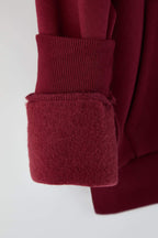 Trendyolmilla Teen Siyah Kapüşonlu Kalın İçi Polarlı Yarım Pat Fermuarlı Cepli Örme Sweatshirt TWOAW26SW00160