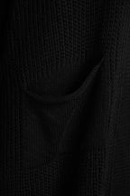 Siyah Maxi Basic Geniş Kalıp Triko Hırka TWOAW24HI00096