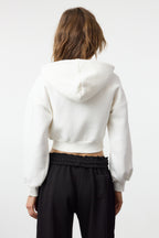Trendyolmilla Gri Melanj Regular/Normal Kalıp Kapüşonlu Kalın içi Polarlı Örme Sweatshirt TWOAW25SW00068