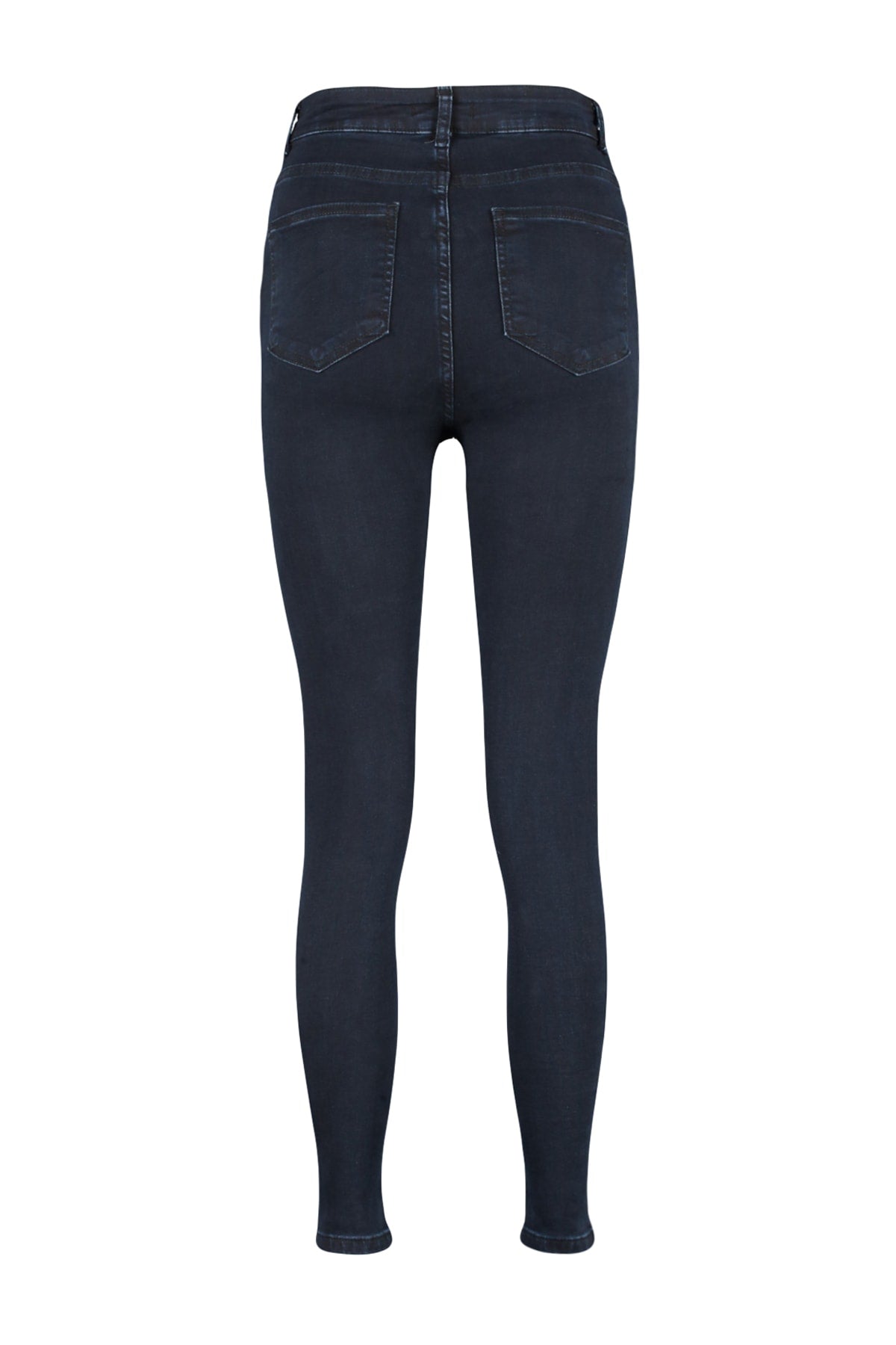 Trendyolmilla Gece Mavisi Vücudu Saran Yüksek Bel Ekstra Esnek Skinny Jeans TWOSS23JE00080