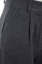Trendyolmilla Siyah Wide Leg/Geniş Paça Yüksek Bel Dokuma  Pantolon TWOAW23PL00302