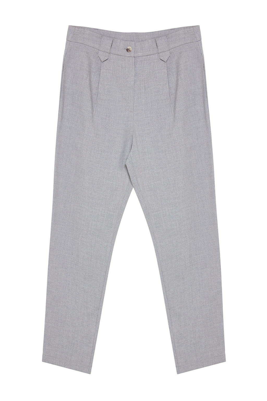 Trendyolmilla Gri Havuç Yüksek Bel Poliviskon Dokuma Kumaş Pantolon TWOSS22PL0280