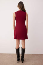Trendyolmilla Bordo A-Kesim Mini Dokuma Elbise TWOAW25EL00192