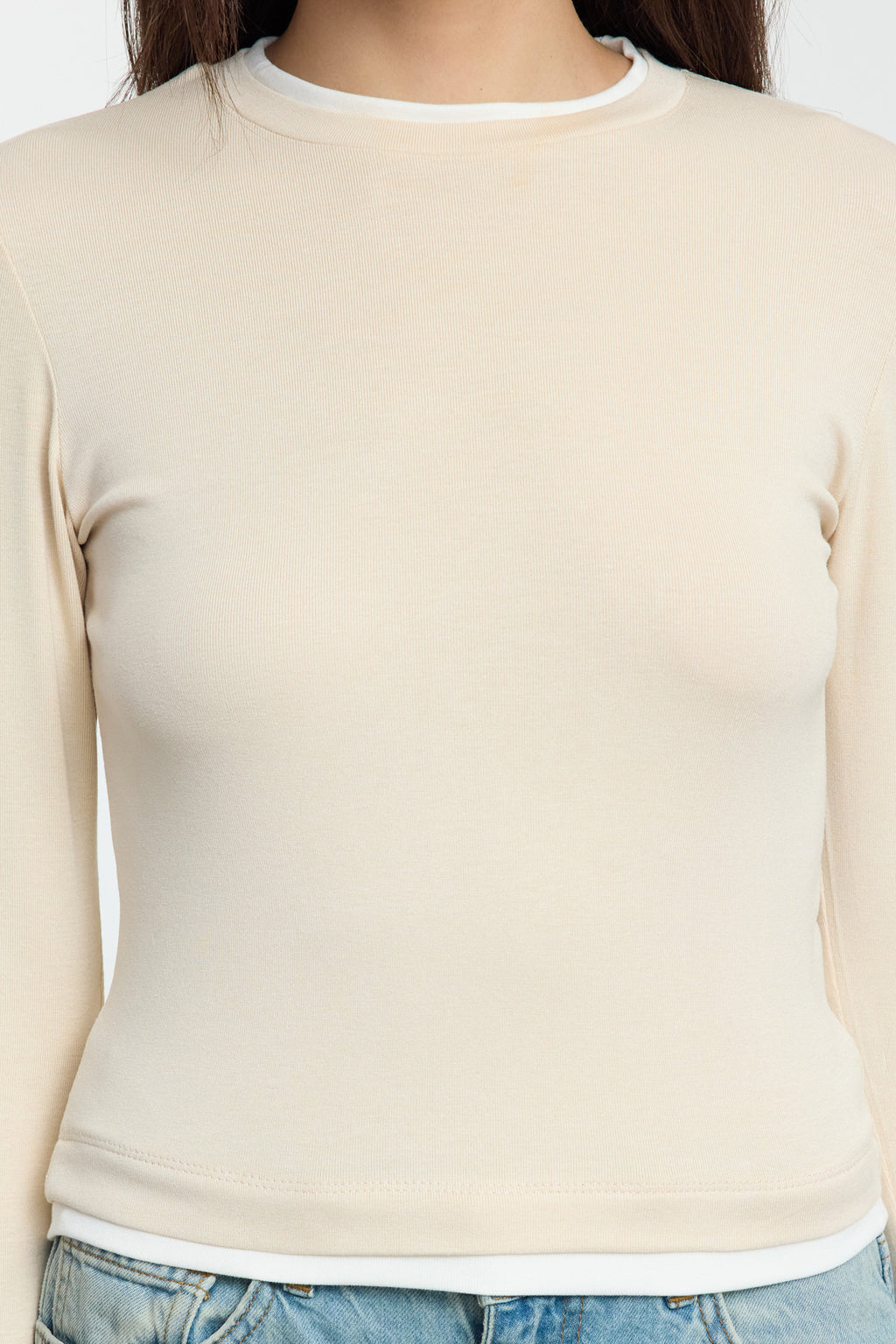 Trendyolmilla Pembe Renk Bloklu Fitted/Vücuda Oturan Viskon/Yumuşak Kumaşlı Esnek Örme Bluz TWOAW25BZ00114