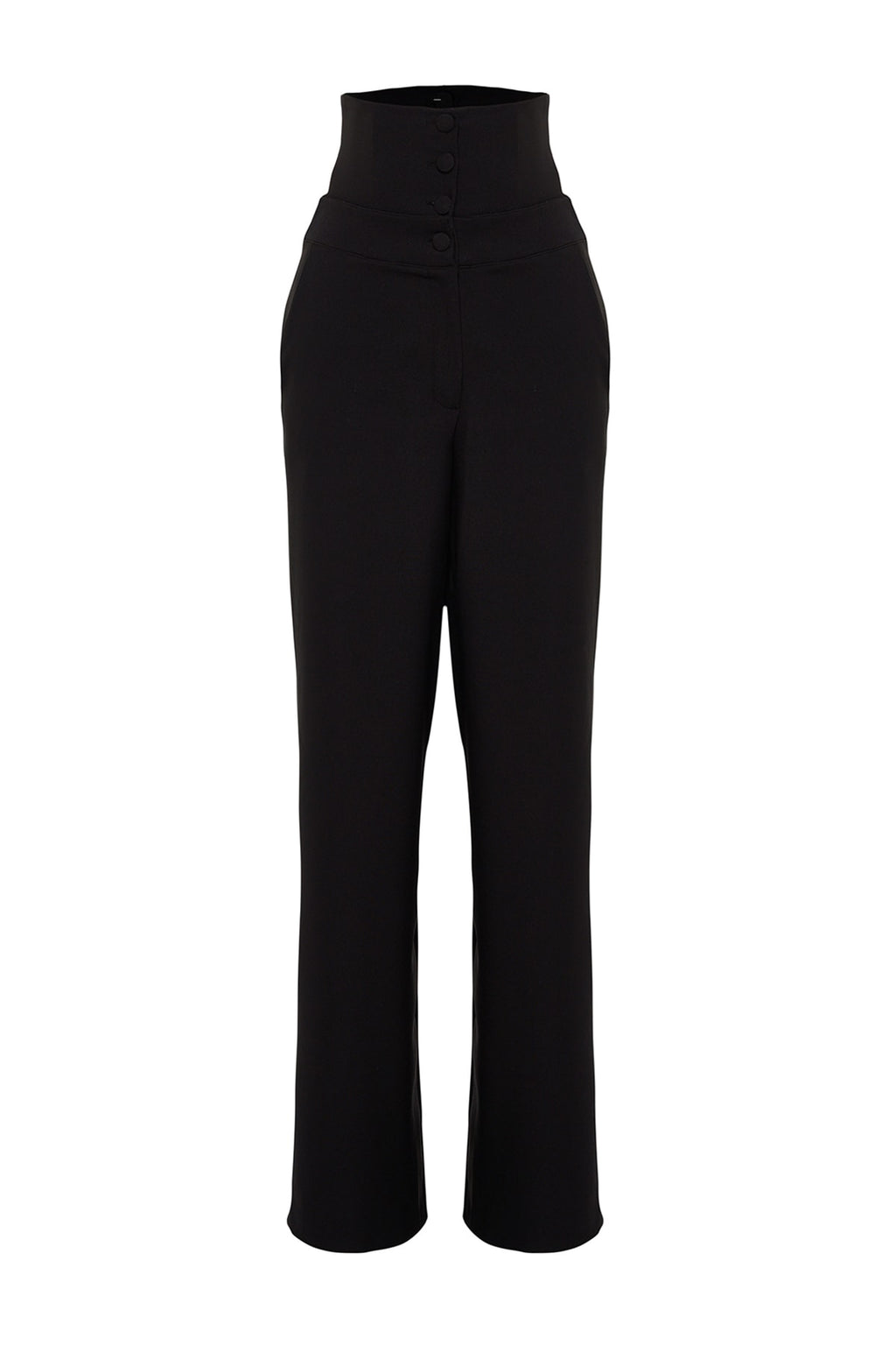 Trendyolmilla Ekru Korse Detaylı Dokuma Pantolon TPRSS23PL00033